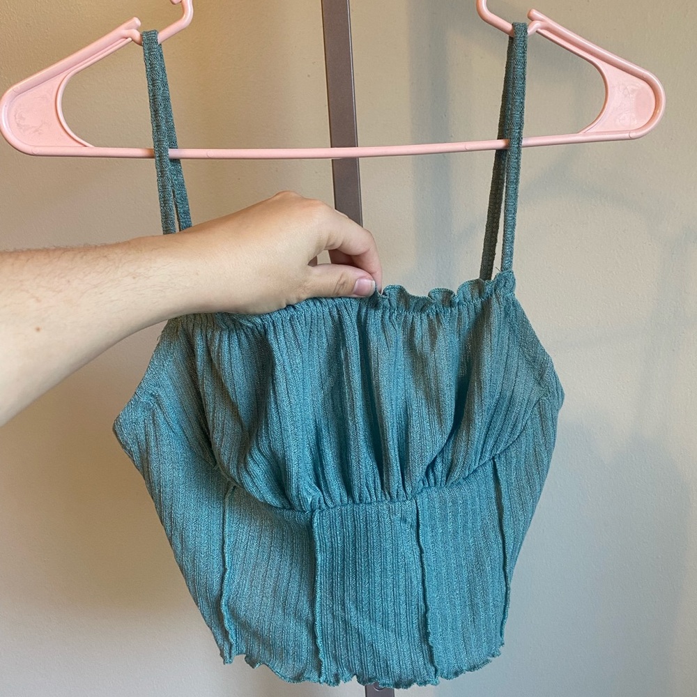 Greenish/blue cropped top